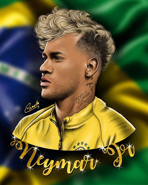 neymar em desenho animado|Desenho animado do Neymar Jr